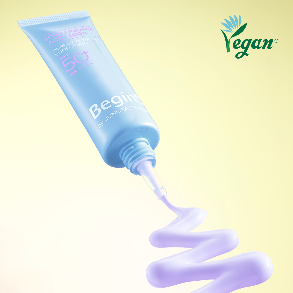 BeginS by JSM Blue Chamomile Hyaluronic Acid Purple Tone Up Sunscreen